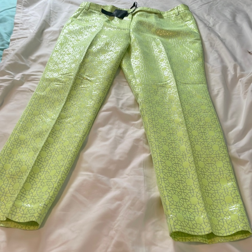 Brand new size 10 Neon green Tibi pants